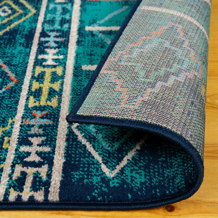 BeverlyHillsRugs Wool Teal/Blue Indoor/Outdoor Rug & Reviews Wayfair